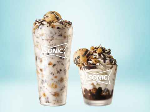 SONIC's new OREO Big Scoop Cookie Dough Sundae and Blast scoop hearty portions of edible cookie dough, infused with chocolate chips and OREO cookie pieces. (Photo: Business Wire)