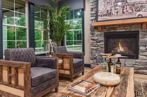 thumbnail Dutch Quality's catalog of stone veneer products includes seven profiles characterized by unique shapes, rugged textures and rustic, natural colors. Shown: Tuscan Ridge in Elkwood. (Photo: Dutch Quality Stone)