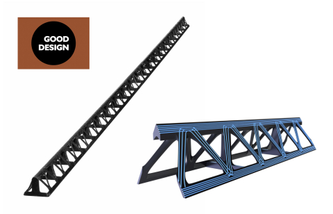 Arris’s lattice-type truss uses continuous fiber-reinforced thermoplastic composites (CFRTP) to deliver a structure that embodies two ideals: exceptional strength-to-weight characteristics and exceptional scalability. (Graphic: Business Wire)