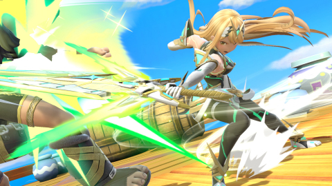 Later today, Pyra/Mythra from the Xenoblade Chronicles 2 game will officially join the roster of Super Smash Bros. Ultimate for the Nintendo Switch system. (Photo: Business Wire)