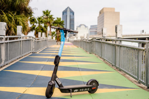 Micro-Mobility Leader, Helbiz, Launches 250 E-Scooters in Jacksonville, Florida (Photo: Business Wire)