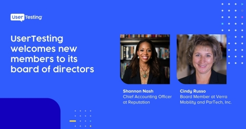 original UserTesting Welcomes Two New Members to Its Board of Directors (Graphic: Business Wire)