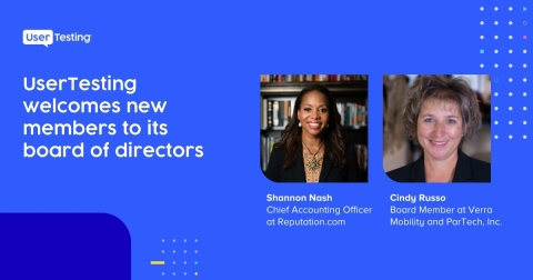 original UserTesting Welcomes Two New Members to Its Board of Directors (Graphic: Business Wire)