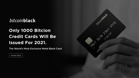 Only 1000 BitcoinBlack Credit Cards will be issued in 2021 for Canadians. (Photo: Business Wire)