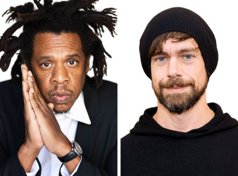 original Photo (from left to right): Shawn “JAY-Z” Carter, Jack Dorsey. Photo credit (from left to right): Raven Varona, Hermione Hodgson.