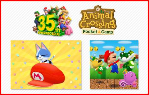 Calling all campers, the Animal Crossing: Pocket Camp game for smart devices is also enjoying its own lineup of Mario magic this month with a Super Mario Bros. 35th Anniversary crossover event. (Graphic: Business Wire)