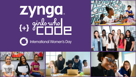 original Zynga Teams up with Girls Who Code to Help Raise Awareness and Support for Women in Tech (Graphic: Business Wire)