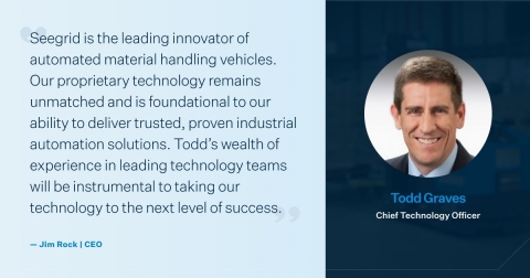 Seegrid expands its executive leadership team, welcoming Todd Graves as the Chief Technology Officer. (Photo: Business Wire)