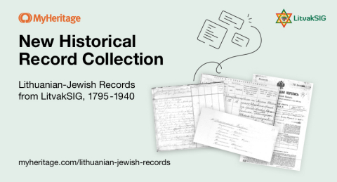 MyHeritage Adds Lithuanian-Jewish Historical Records in Coordination with LitvakSIG (Graphic: Business Wire)