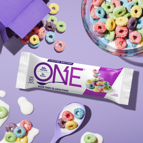 thumbnail ONE Brands' New Fruity Cereal Bar Boasts the Nostalgic Flavors of Childhood Consumers Are Craving. For more info go to https://one1brands.com/ (Photo: Business Wire)