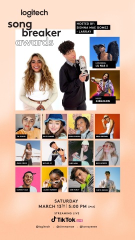 Logitech celebrates creators with first-ever Song Breaker Awards. (Graphic: Business Wire)