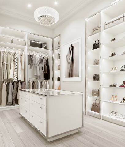 Rendering of ONE Water Street Penthouse Walk In Closet (Photo: Business Wire)