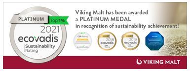 original Viking Malt, one of the world's leading suppliers of high quality malt products received Platinum Medal in the latest EcoVadis Corporate Social Responsibility (CSR) rating. (Graphic: Business Wire)