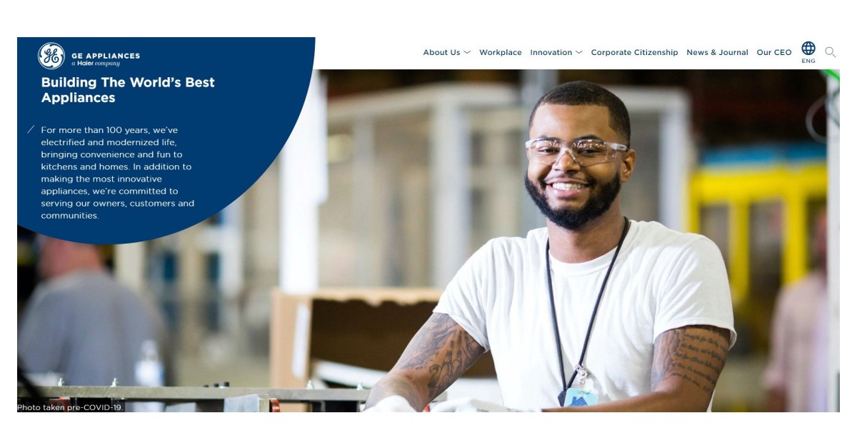 GE Appliances Launches New Corporate site Business Wire