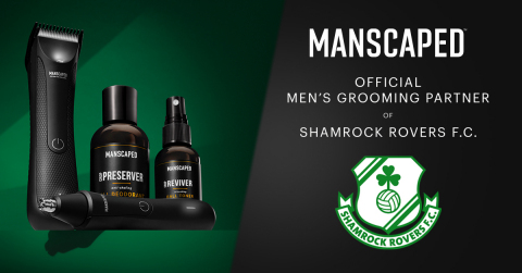 MANSCAPED’s first Irish sports partnership has been announced, just in time for St. Patrick’s Day. The global grooming company is proud to welcome Shamrock Rovers as its newest partner. (Graphic: Business Wire)