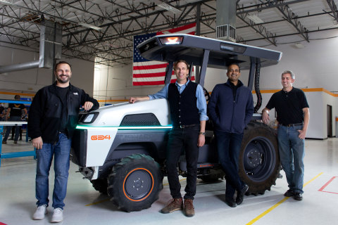 Monarch Tractor Co-Founders Mark Schwager, Carlo Mondavi, Praveen Penmetsa and Dr. Zachary Omohundro Close $20 Million in Series A to meet growing demand for sustainable farming operations (Photo: Business Wire)