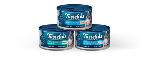 BLUE Tastefuls™, a new portfolio of wet cat food specially crafted to entice even the finickiest felines while delivering high quality nutrition through natural ingredients (Photo: Business Wire)