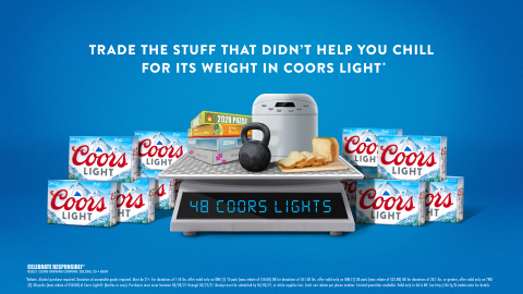 Trade in Your Quarantine Clutter for Its Weight in Free Coors Light (Photo: Business Wire)