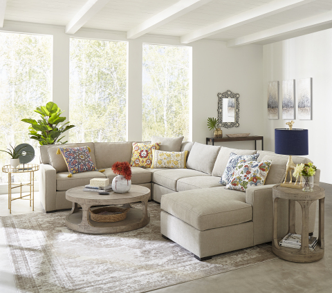 This spring, wear what you love anywhere with the best brands across fashion, home, beauty and accessories at Macy’s; Radley 5-Pc. Sectional, $2,998.00 (Photo: Business Wire)