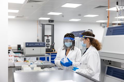 Polymateria scientists checking materials at the company's labs in Imperial College, London (Photo: Business Wire)