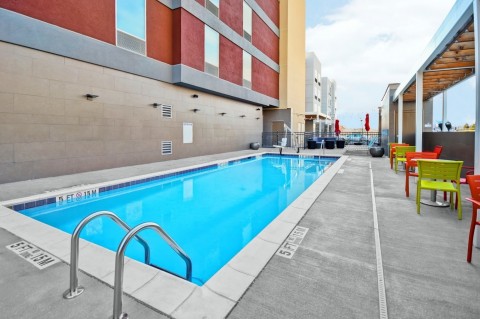 Rally the troops to the hotels’ heated outdoor pool.