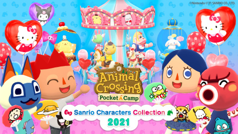 Sanrio is once again bringing the friendship, kindness and cuteness of its characters to Animal Crossing: Pocket Camp. From March 25 at 11 p.m. PT to May 9 at 10:59 p.m. PT, the Sanrio Characters Collection 2021 in-game event will bring Sanrio character-themed items to players' campsites. (Graphic: Business Wire)