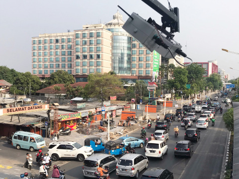 Sensor unit measuring road status in Indonesia (Photo: Business Wire)