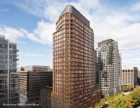 original Illustrative rendering of 1900 Crystal Drive (Photo: Business Wire)