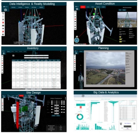 Con OpenTower iQ, las empresas de torres y los operadores móviles obtienen acceso continuo a información casi en tiempo real para monitorear cualquier modificación requerida de la torre, predecirlas y reaccionar ante ellas de mejor manera; para ello, aprovecha los gemelos digitales y las funciones de modelado de realidad. (Photo: Business Wire)