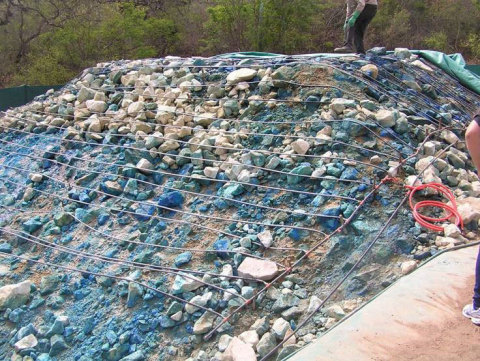 Figure 1 Ammleach at work on a South American Copper Project (Photo: Business Wire)