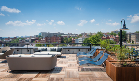 Bison Pedestals and Wood Tiles on Rooftop Deck, Reed Row Apartment Community, Washington DC (Photo: Business Wire)