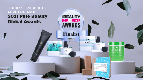 Five Jeunesse products have been selected as finalists in the 2021 Pure Beauty Global Awards. (Photo: Business Wire)