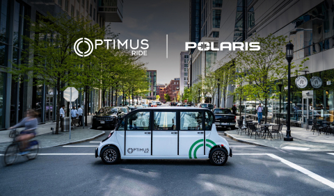 Optimus Ride and Polaris partner to manufacture a custom designed line of Polaris GEM electric low-speed vehicles that will fully integrate Optimus Ride’s autonomous software and hardware suite direct from the factory for deployment nationwide on streets in residential communities, corporate and academic campuses, and other localized environments. (Photo: Business Wire)