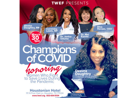 original TWEF Honors Champions of COVID, Honoring Women Who Are Saving Lives During the Pandemic (Graphic: Business Wire)