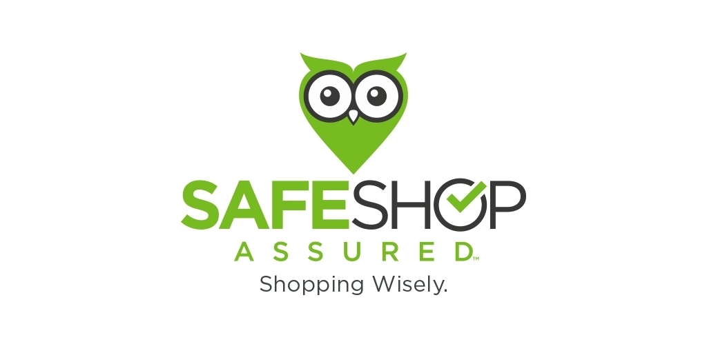 Safe shop logo designs secure store Royalty Free Vector