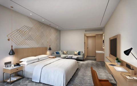 Rendering of Hyatt Place Vadodara guestroom (Photo: Business Wire)