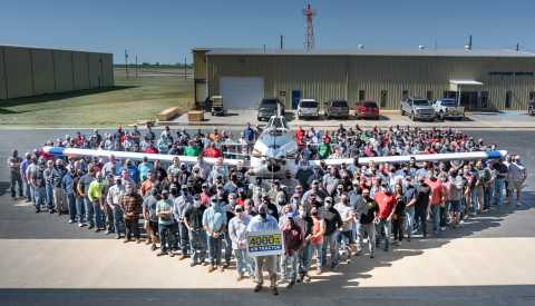 original Employee-owners at aircraft manufacturer Air Tractor, Inc. celebrate delivery of their 4,000th airplane. (Photo: Business Wire)