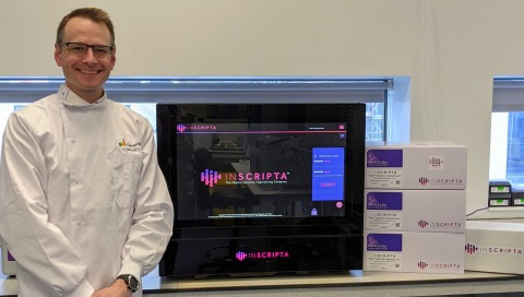 Dr. James Johnson, head of GeneMill at the University of Liverpool, plans to perform a wide range of digital genome discovery and forward-engineering research projects with the first-ever Inscripta Onyx platform to be deployed in Europe. (Credit: GeneMill)