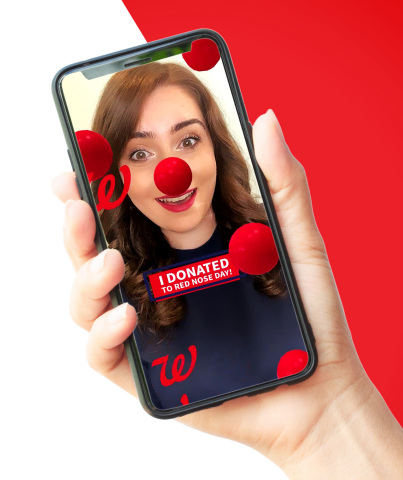 2021 Red Nose Day Digital Red Nose filter (Photo: Business Wire)