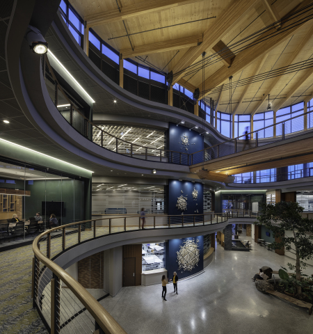 Promega Corporation's new Kornberg Center research and development facility incorporates energizing architectural design that bridges office and meeting spaces with advanced laboratories to foster flexibility in exploration and collaboration. (Photo: Business Wire)