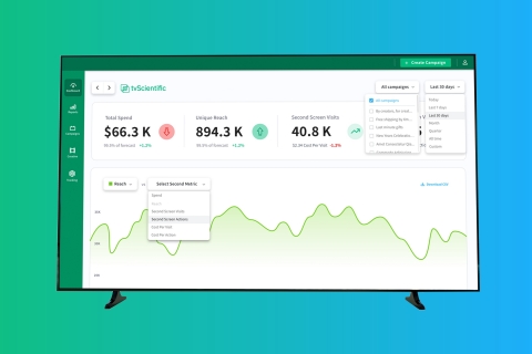 original Advertisers dashboard view using tvScientific platform (Graphic: Business Wire)