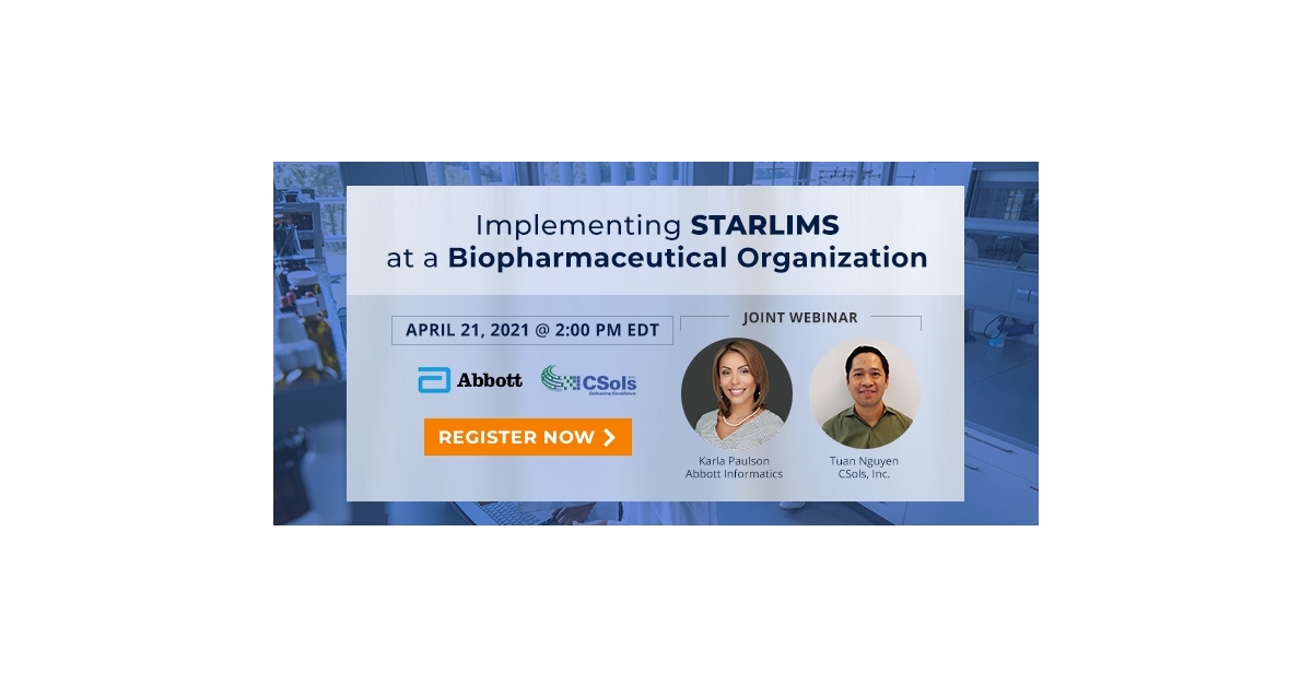 CSols, Inc. Announces a Joint Webinar with Abbott Informatics ...