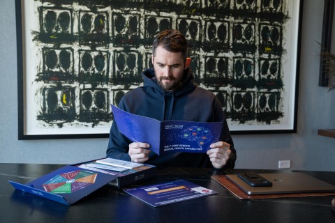 Professional basketball player Kevin Love is continuing his public crusade advocating for mental health and wellness by partnering with Genomind® to introduce the company's Mental Health Map. This genetic test is designed for people who are interested in their own mental health and wellness to get started on their journey. It is the expert starting point for understanding how you are predisposed to a variety of mental wellness traits and is available without a prescription. (Photo: Business Wire)