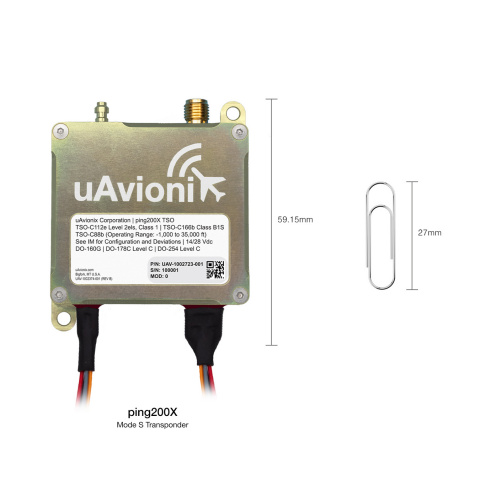 At only 50 grams, ping200X is small enough to be fitted onto small UAS (sUAS). (Graphic: Business Wire)