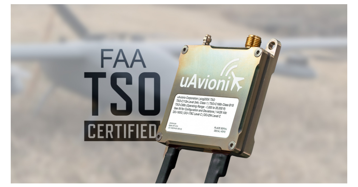 uAvionix ping200X é o primeiro transponder de drones TSO certificado