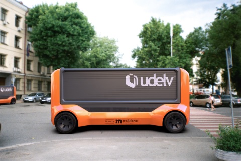 In April 2021, Udelv announced that Mobileye Drive, Mobileye’s self-driving system, will drive the company's Transporters, Udelv's next-generation autonomous delivery vehicles. Udelv and Mobileye plan to produce more than 35,000 Mobileye-driven Transporters by 2028, with commercial operations beginning in 2023. (Credit: Udelv)