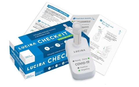 The LUCIRA CHECK IT™ test kit provides PCR quality, COVID-19 results in 30 minutes or less in the comfort of home. (Photo: Business Wire)