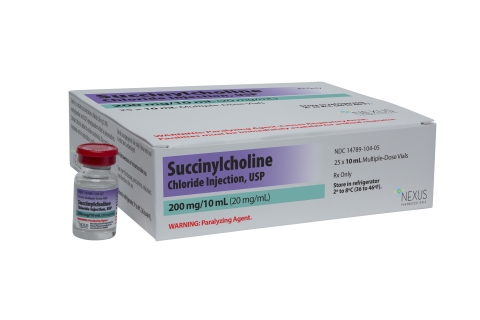 Nexus Pharmaceuticals Succinylcholine Chloride Injection, USP (Photo: Business Wire)