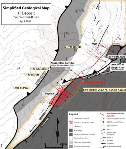 Figure 2 - Johnson Tract 2020 Drill Hole Plan Map with 2021 Targets (Photo: Business Wire)