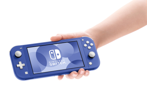The blue Nintendo Switch Lite is designed for handheld play, making it easy to bring the wide library of Nintendo Switch games with you and transform any of life’s moments into a grand adventure. (Photo: Business Wire)